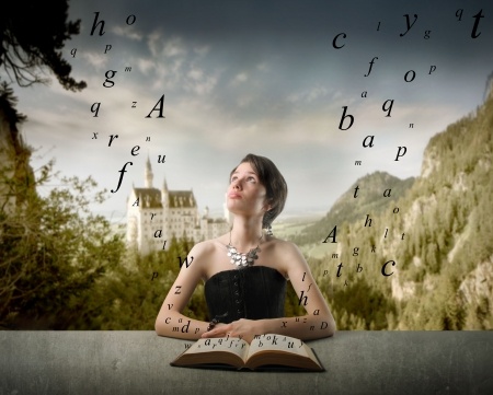woman book fantasy